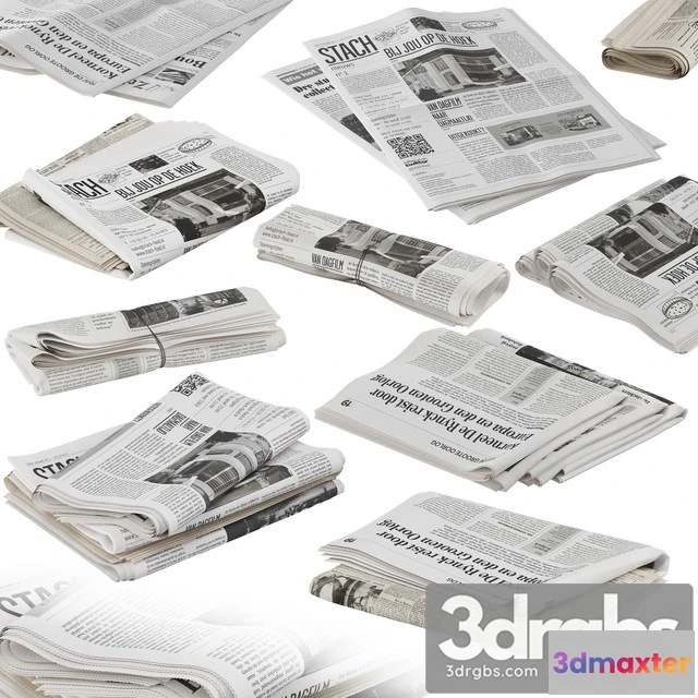 917236 - Folded Newspapers Stack Collection