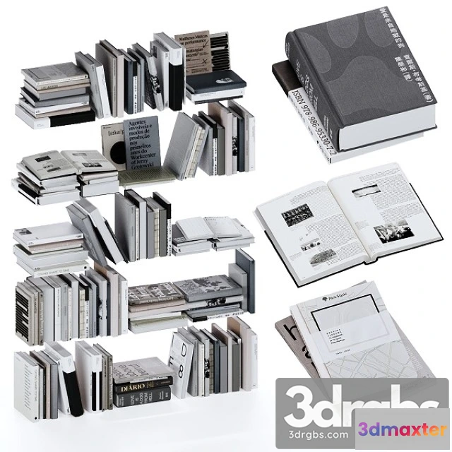 917240 - Gray and White Books Set Vol4