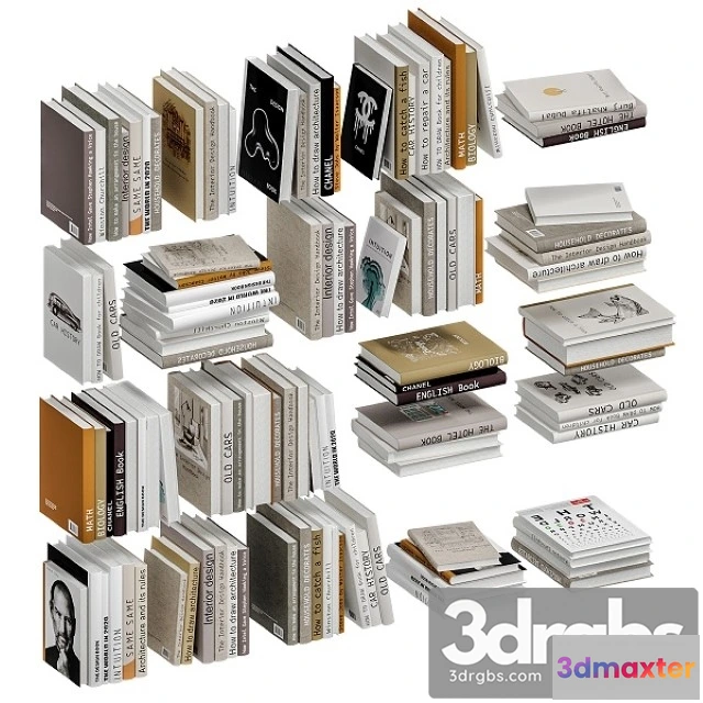 917298 - Set of Books in Beige Color