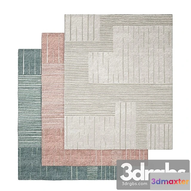 1017128 - Painted mixed stripes rug