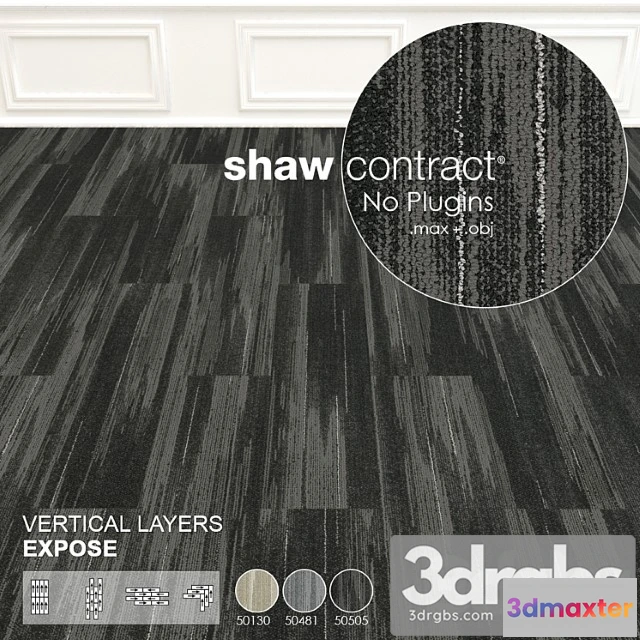 1017452 - Shaw carpet vertical layers wall to wall floor no 1