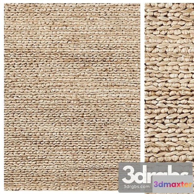 1017478 - Textures Rug Natural braided designer jute rug