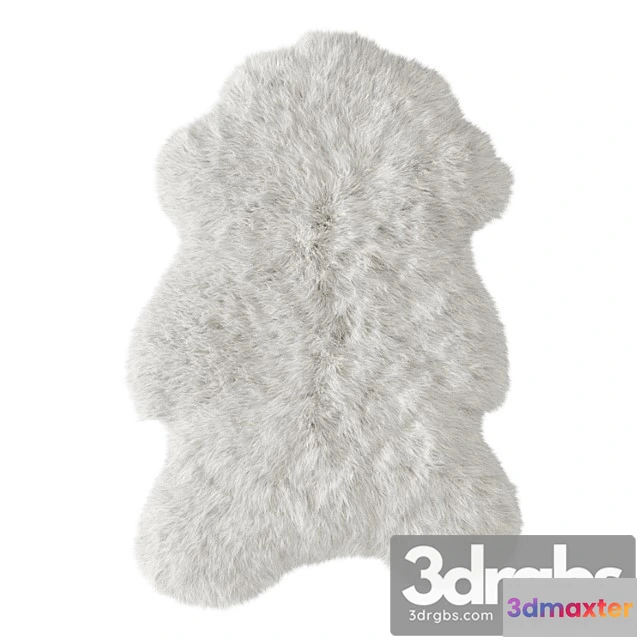 1017520 - White fluffy sheepskin carpet