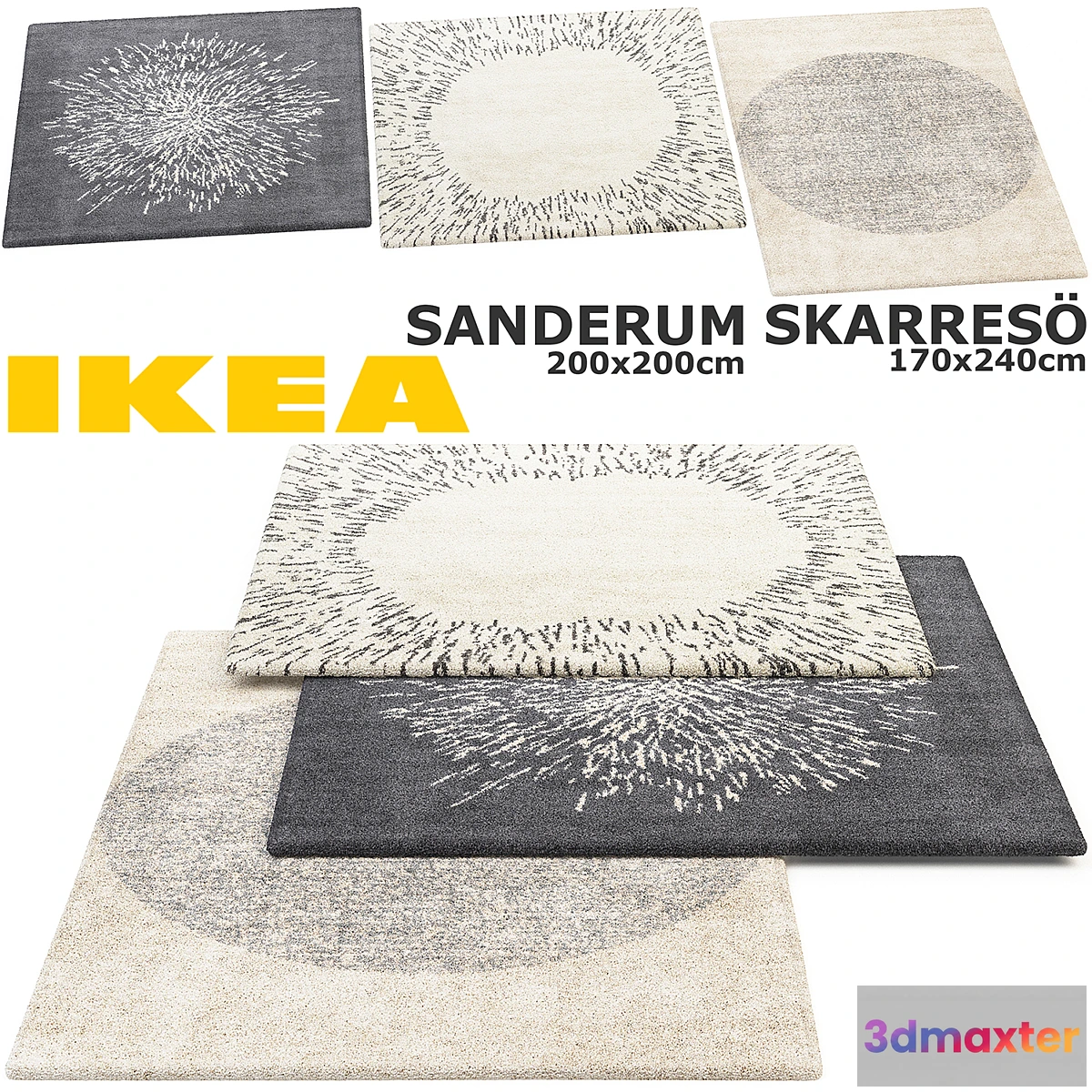 1288402 - IKEA SANDERUM SKARRESO (SANDERUM SKARRESЁ) RUGS SET 3D Max