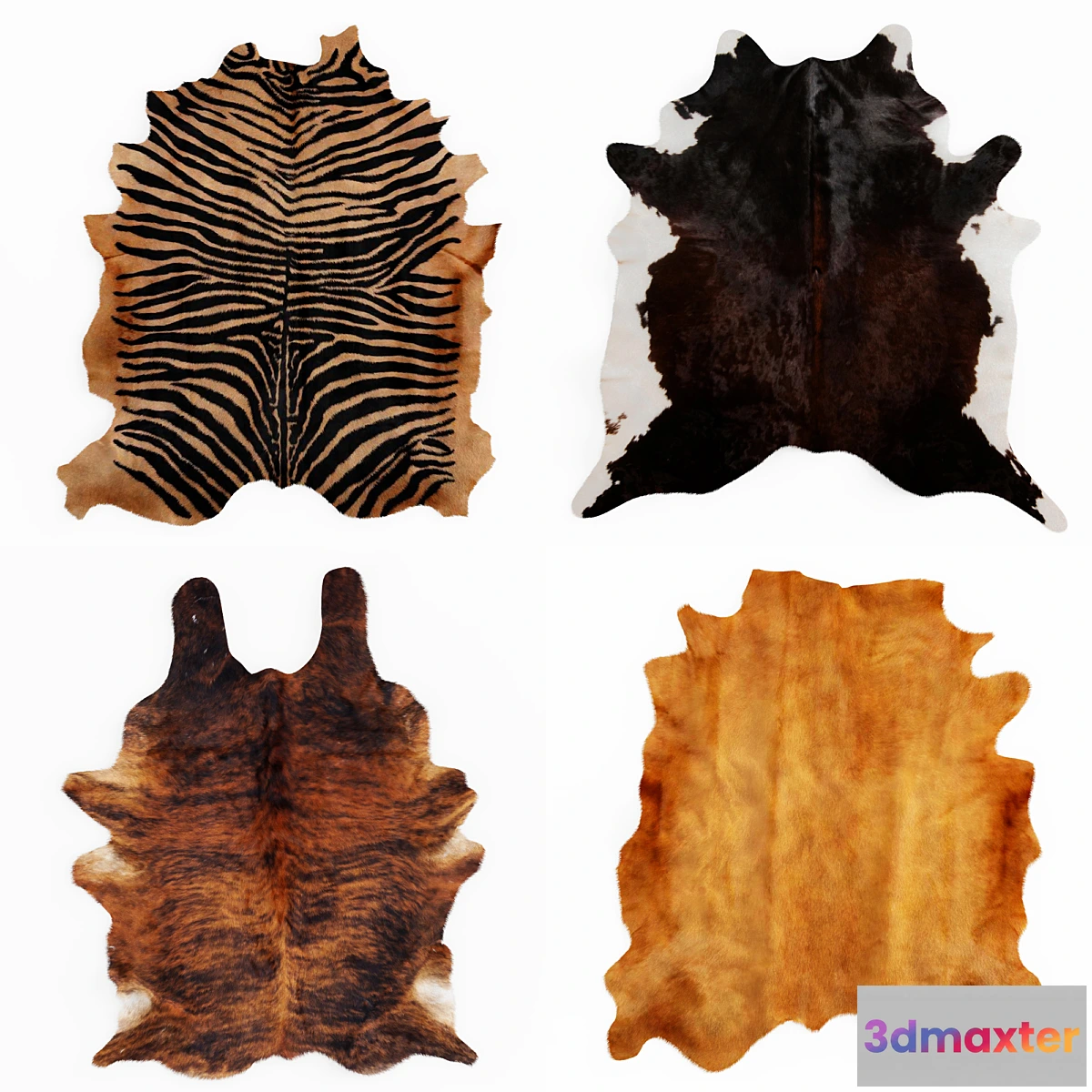 1300459 - Four rugs from animal skins 03 3D Max
