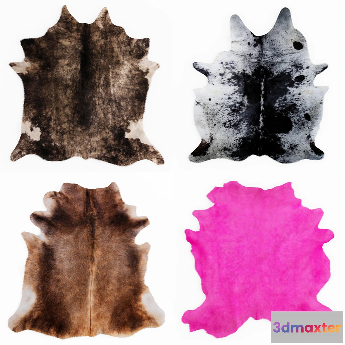 1304420 - Four rugs from animal skins 07 3D Max