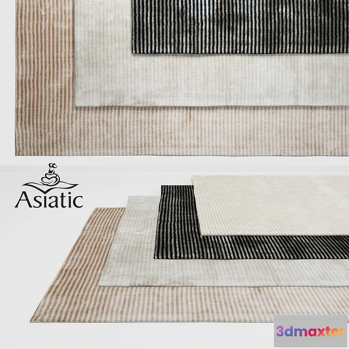 1305120 - Asiatic Chrome Stripe Rugs 3D Max