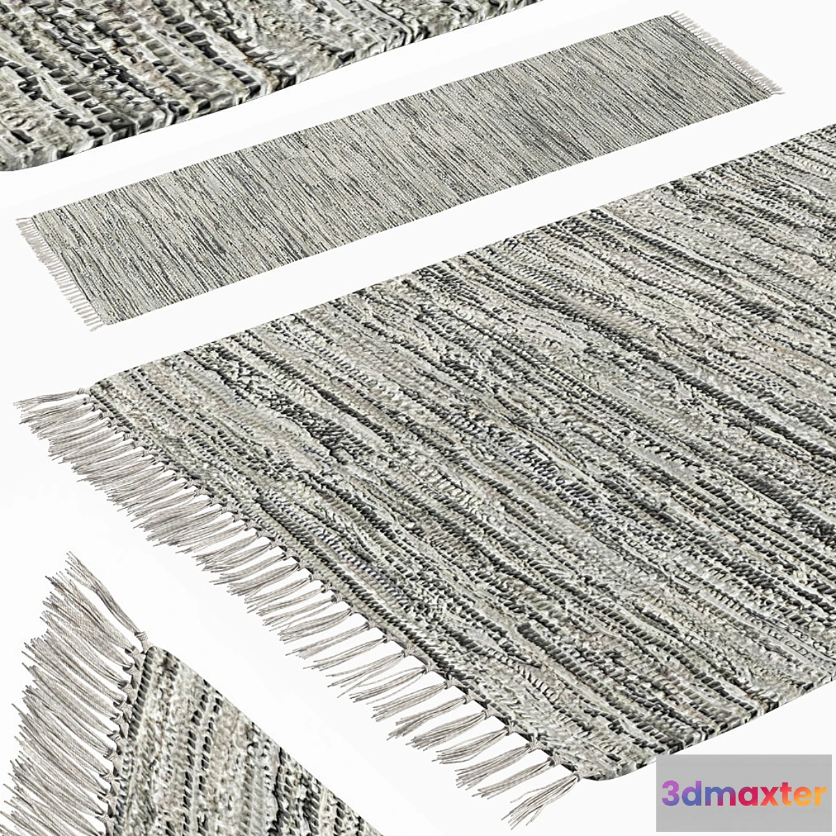 1308748 - Patterned Woven Mat - Gray 3D Max