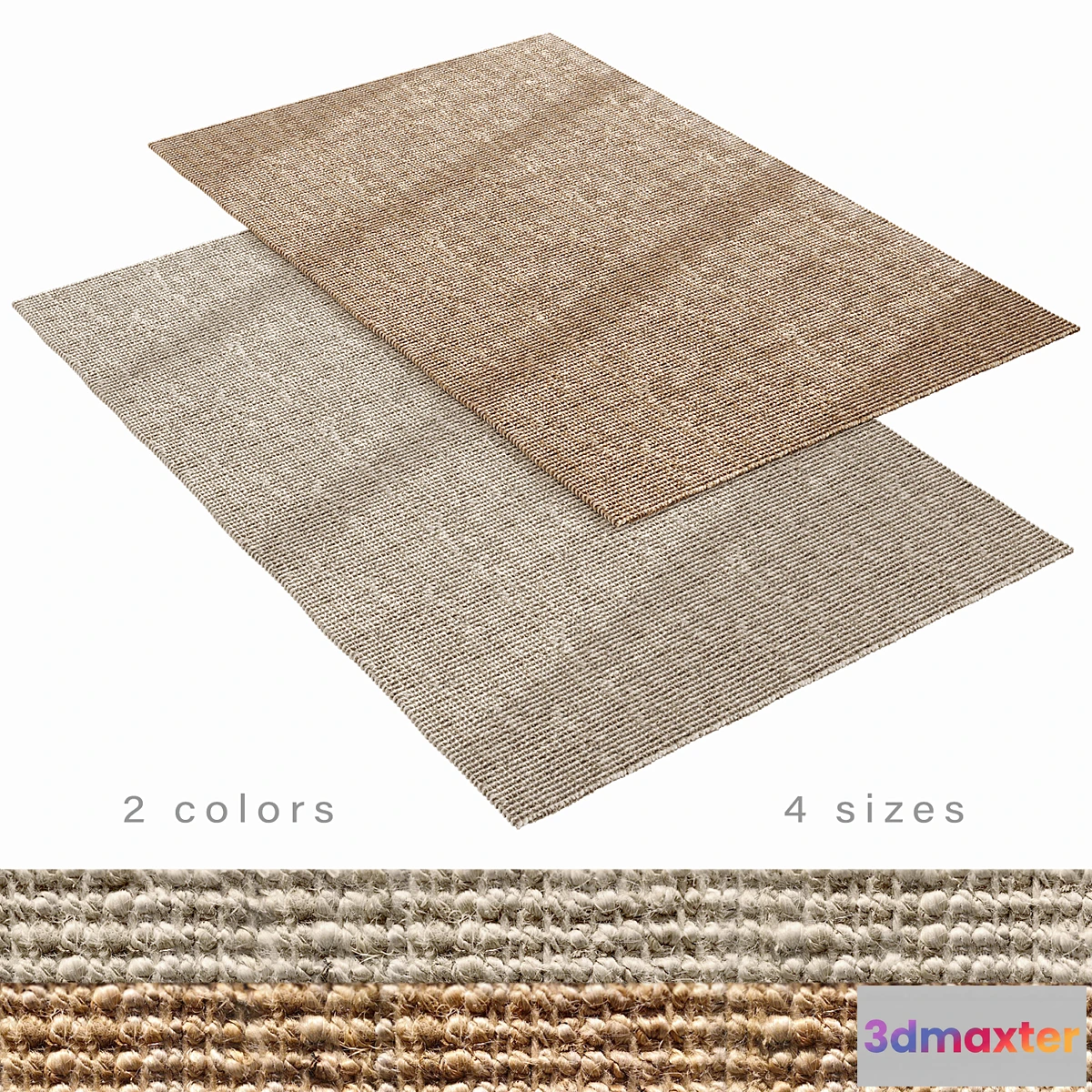 1311216 - Jute boucle rug - No.2 3D Max