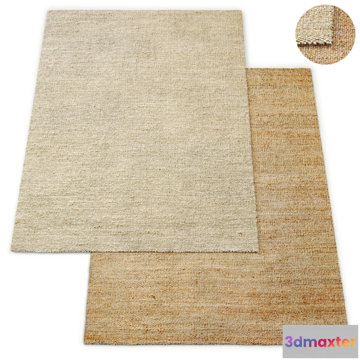 1313705 - Kai Handwoven Jute Rug RH 3D Max