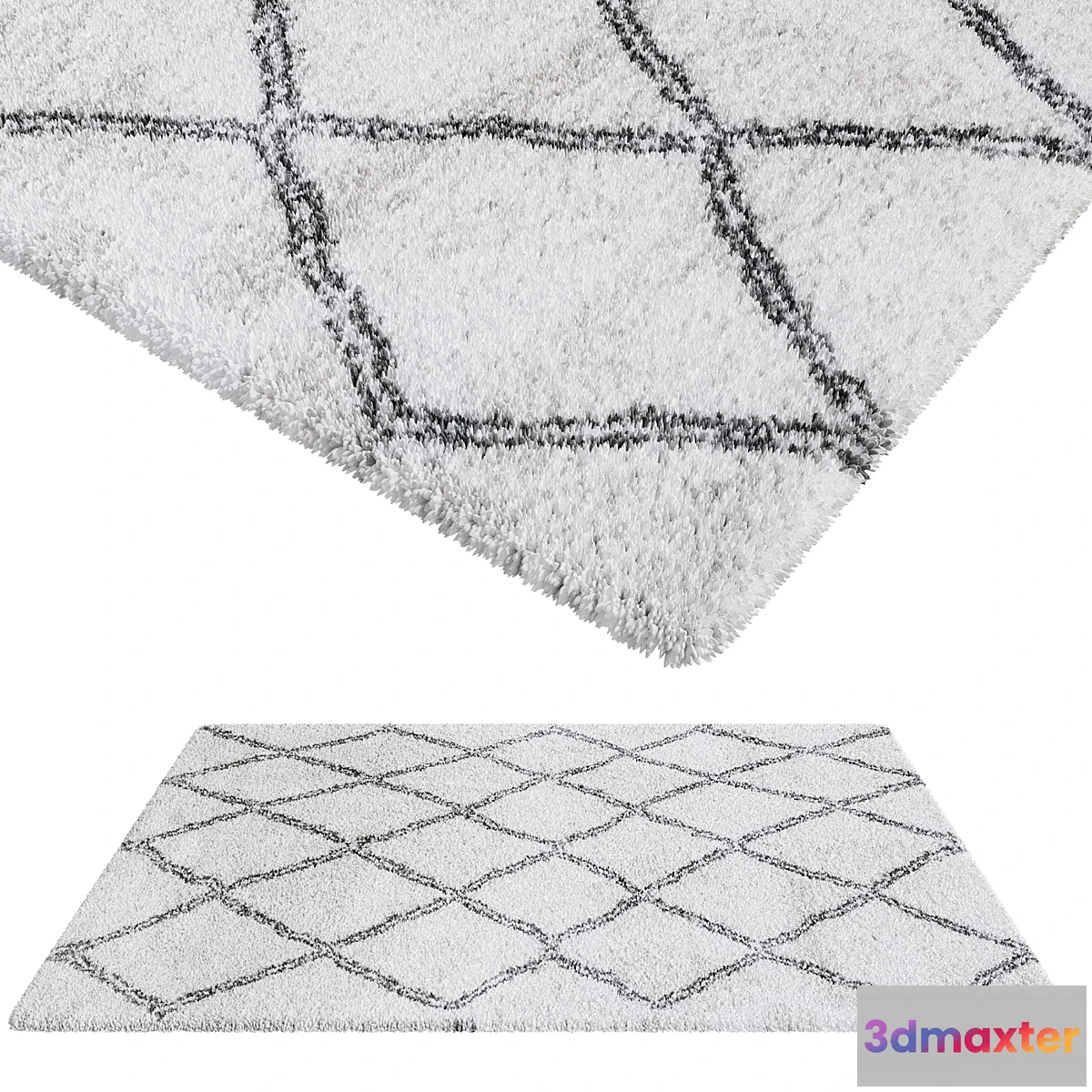 1316557 - Aksfrytle Rug 7683 cream-gray 3D Max