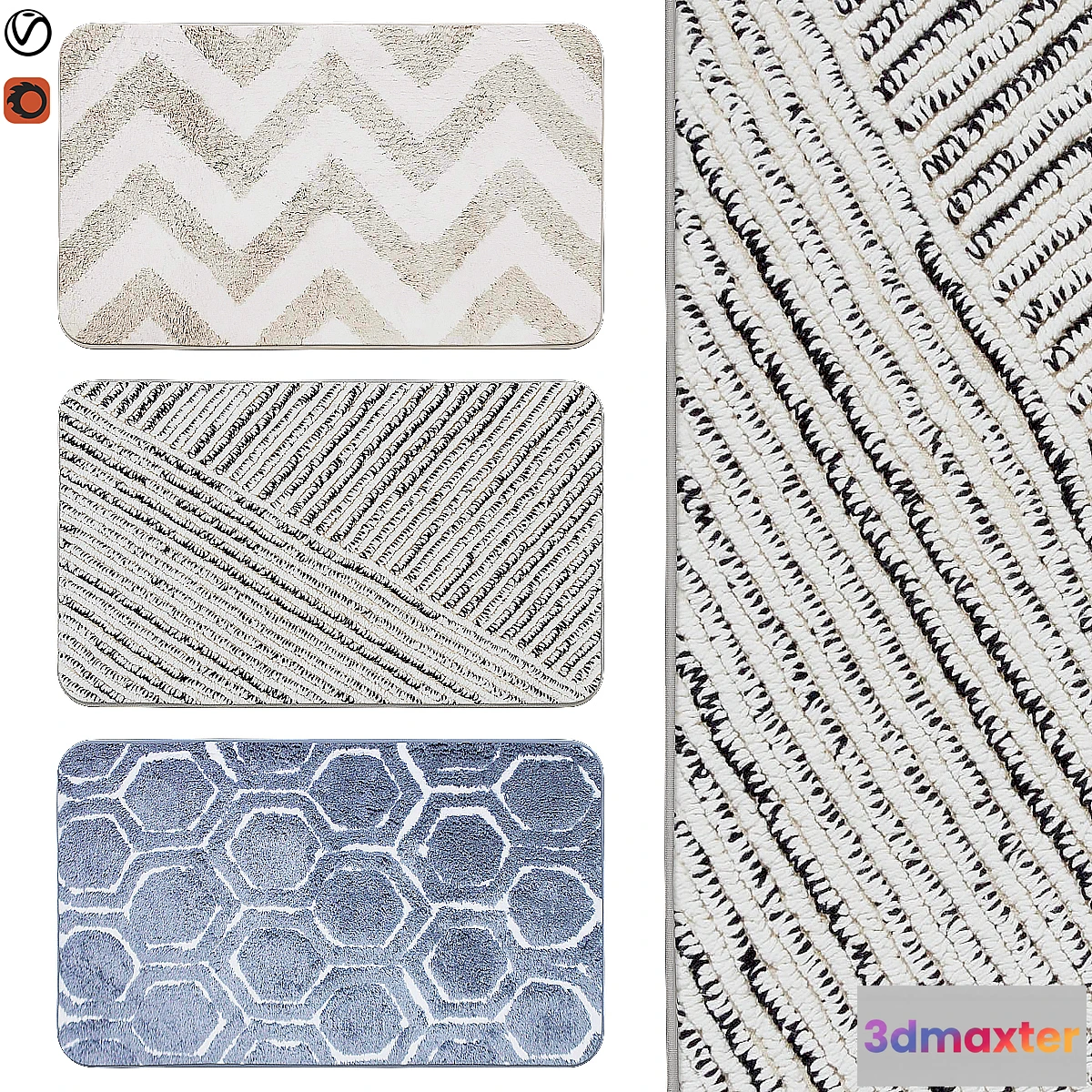 1318682 - bath rugs  09 3D Max
