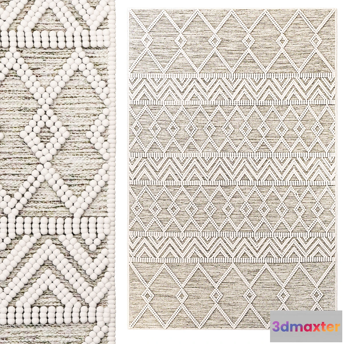 1322734 - The Curated Nomad Bradrick Trellis Wool Area Rug 3D Max