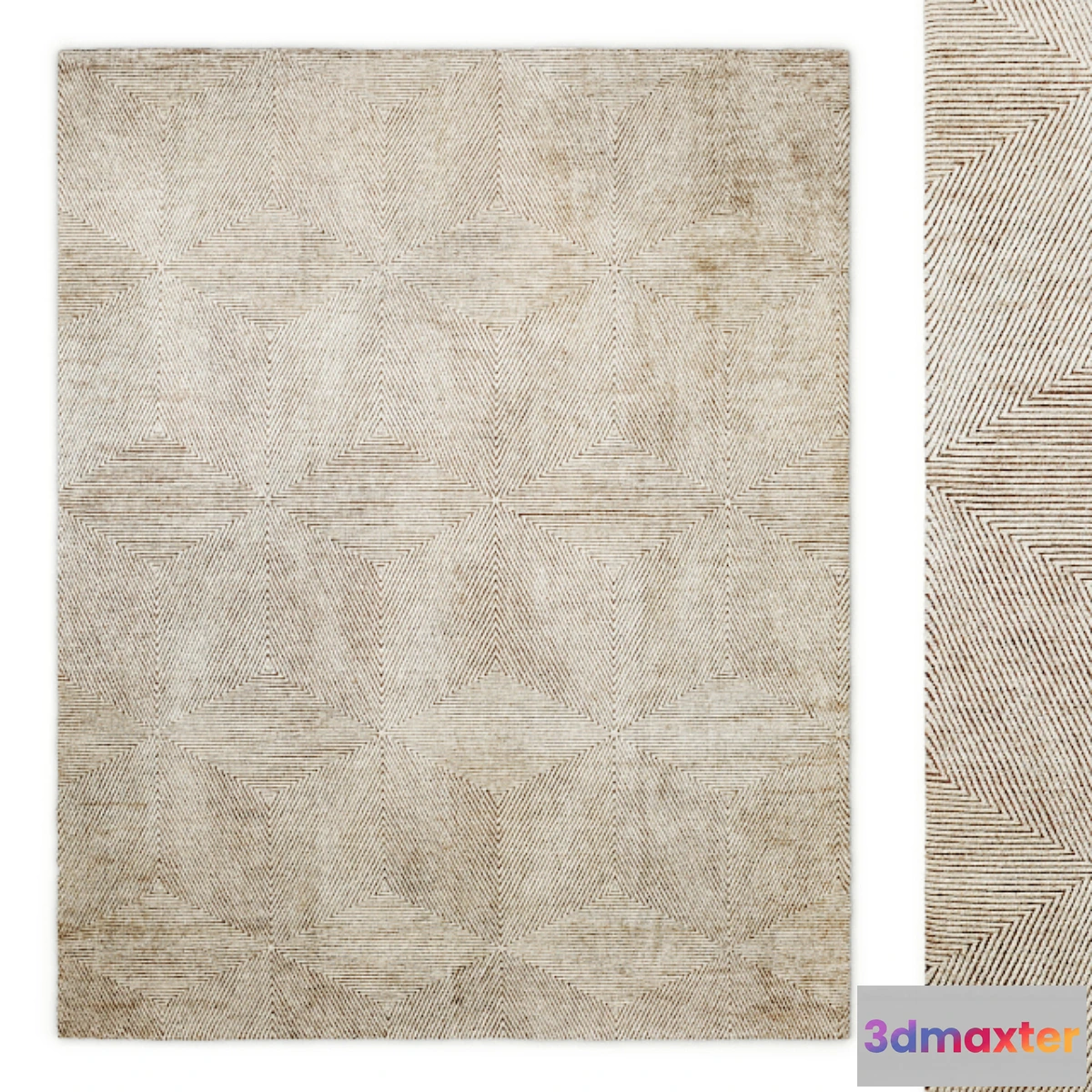 1328802 - Mosaic Hand-Knotted Silk Rug RH 3D Max