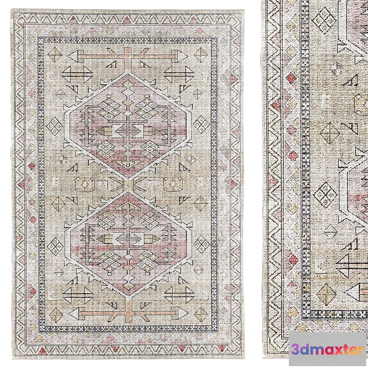 1329559 - Carpet Urban Outfitters Brighton Printed Rug 3D Max