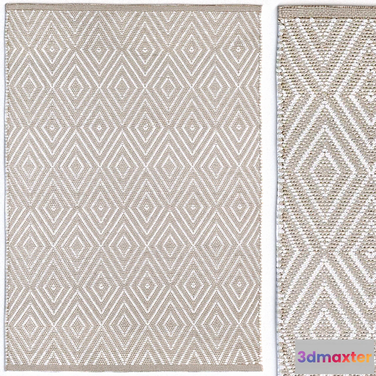 1331026 - Dash & Albert Diamond White Rug Carpet 3D Max