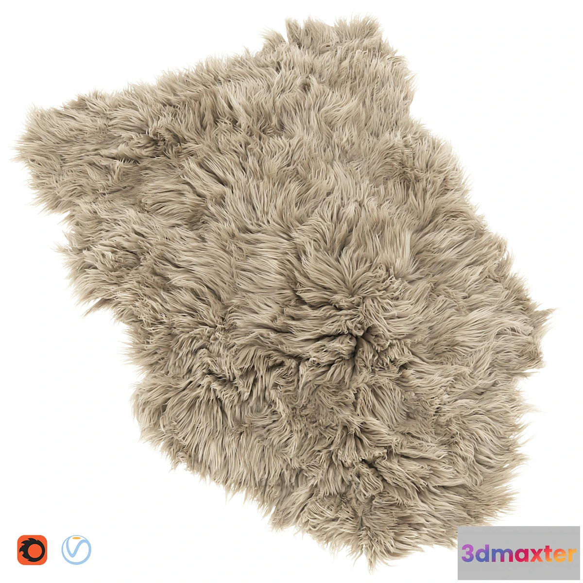 1334494 - Frost Lux Fur Room Latte Rug 3D Max
