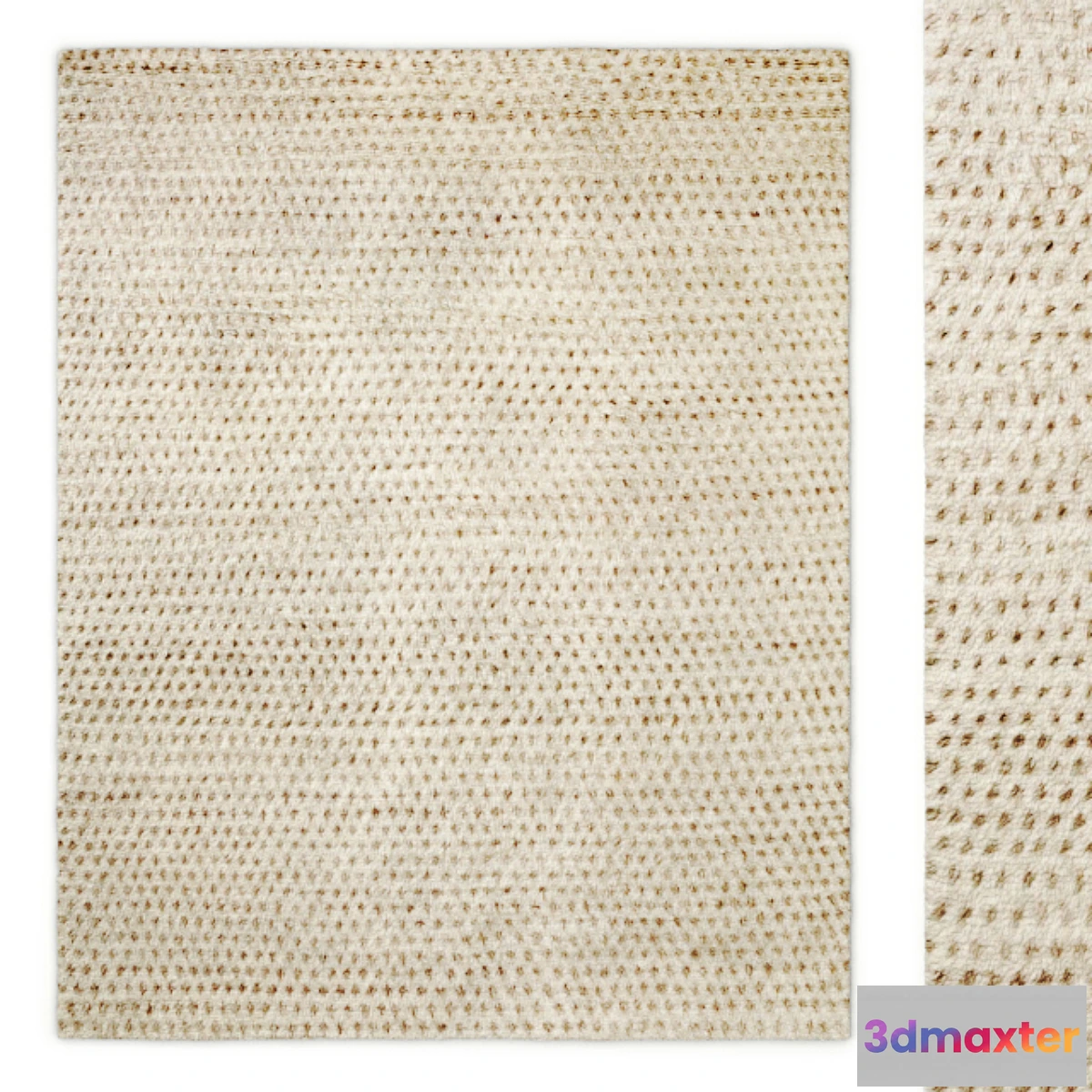 1335929 - Dot Hand-Knotted Wool Shag Rug RH 3D Max