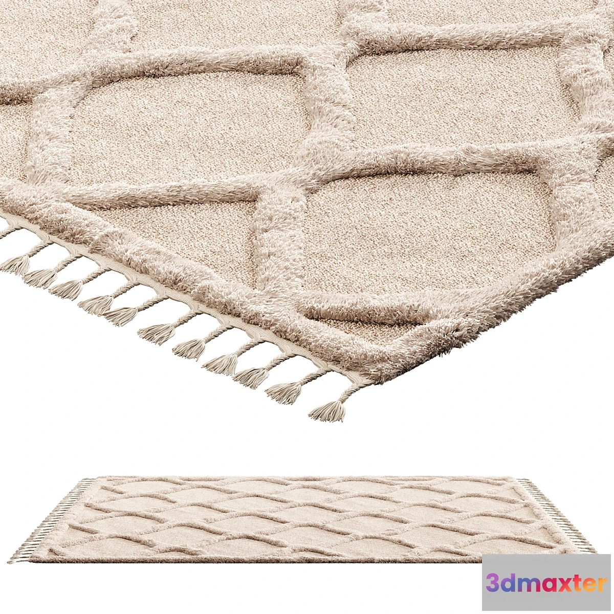 1337513 - nuLOOM Raised Ogee Trellis Nursery Area Rug - No.2 3D Max