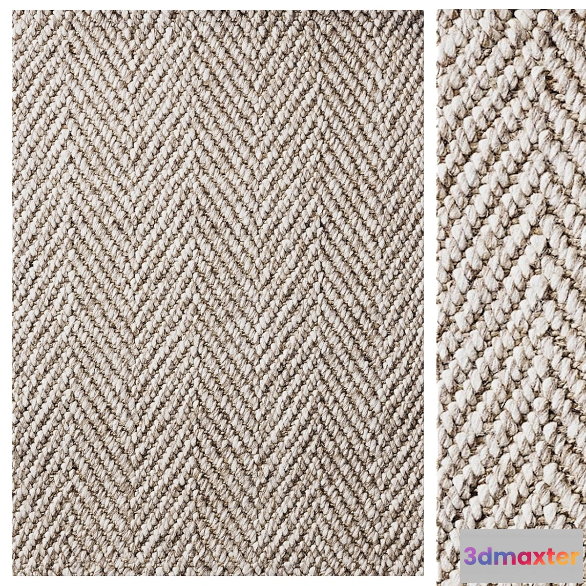 1356065 - Alannis Herringbone Wool & Hemp Rug 3D Max