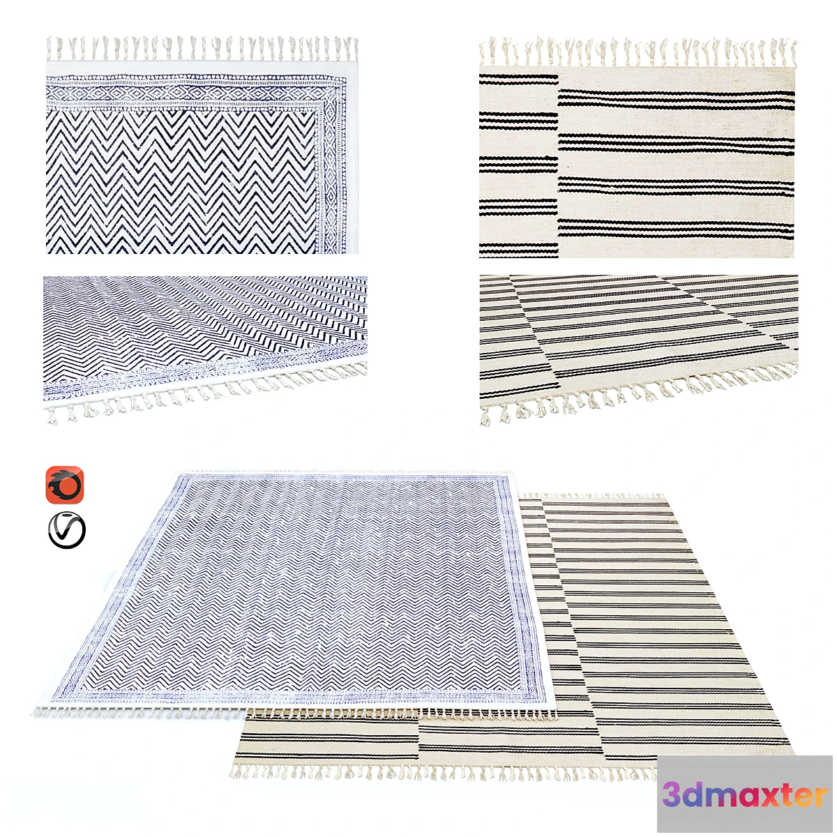 1400238 - Set of carpets ZARA HOME part 5 3D Max