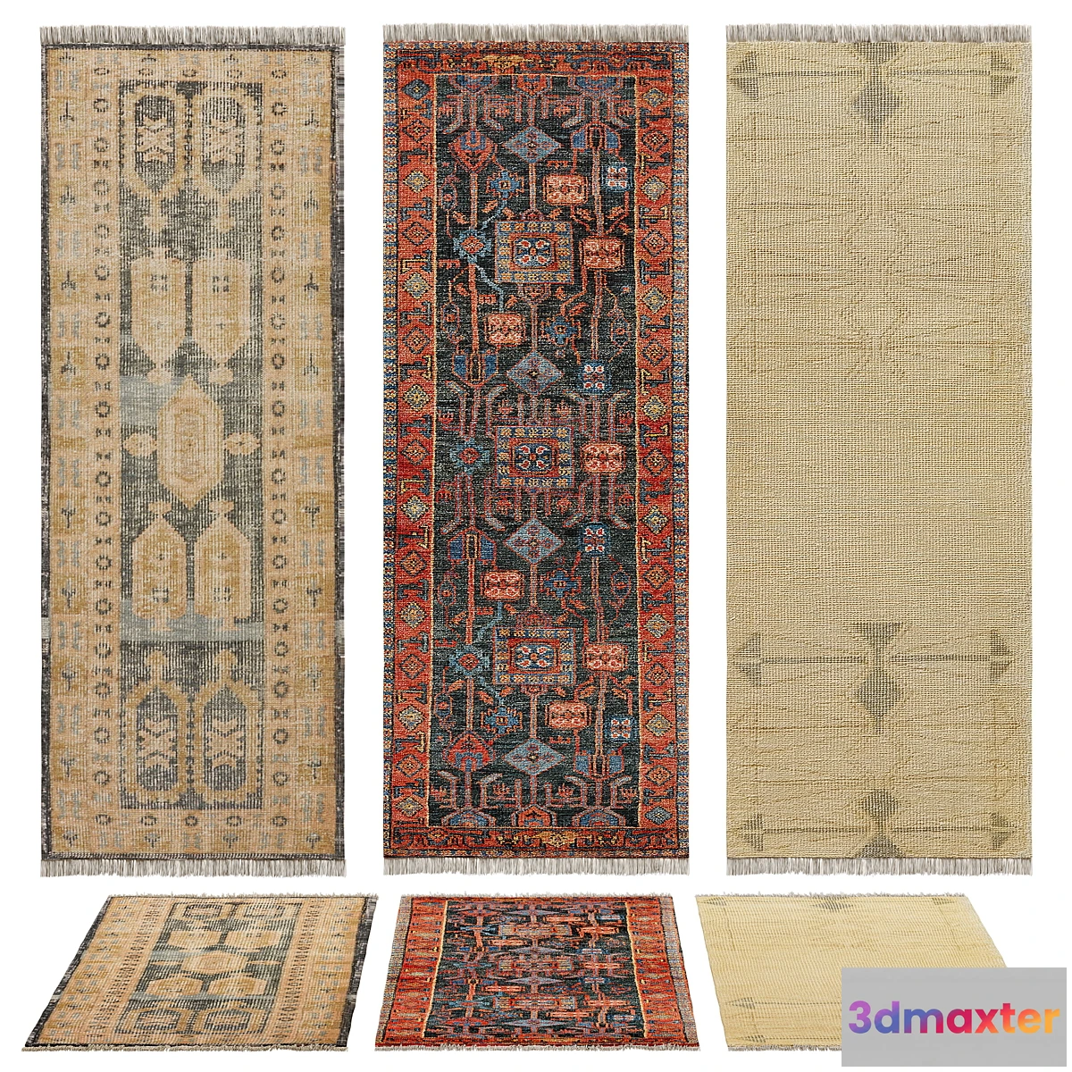 1401190 - RUNNER RUG SET 1 3D Max