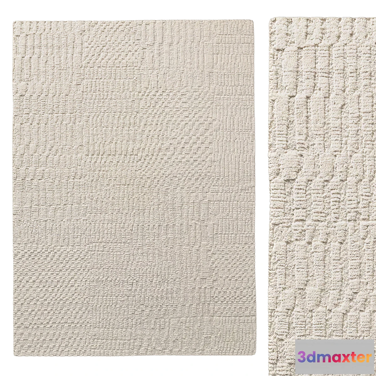 1406528 - MELLAL HAND-KNOTTED WOOL RUG 3D Max