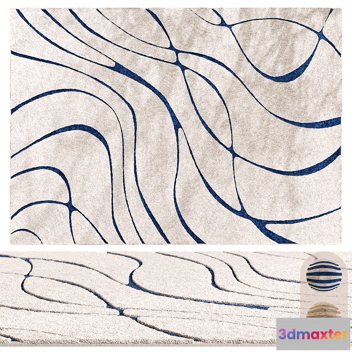 1407950 - Carpet Shag Florida 471 Rug by Safavieh (2 colors) 3D Max