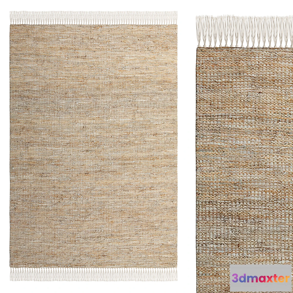 1408646 - Aidas Jute Leather Rug By La Redoute 3D Max