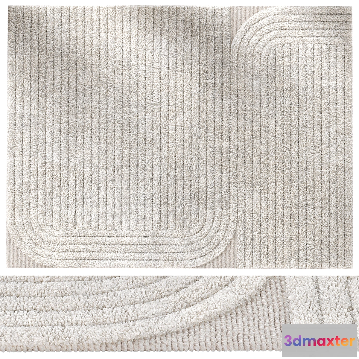 1408966 - Erden Furrow - Natural White rug 3D Max