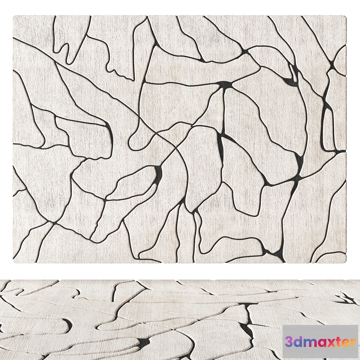 1413182 - Beige base carpet with black lines 3D Max