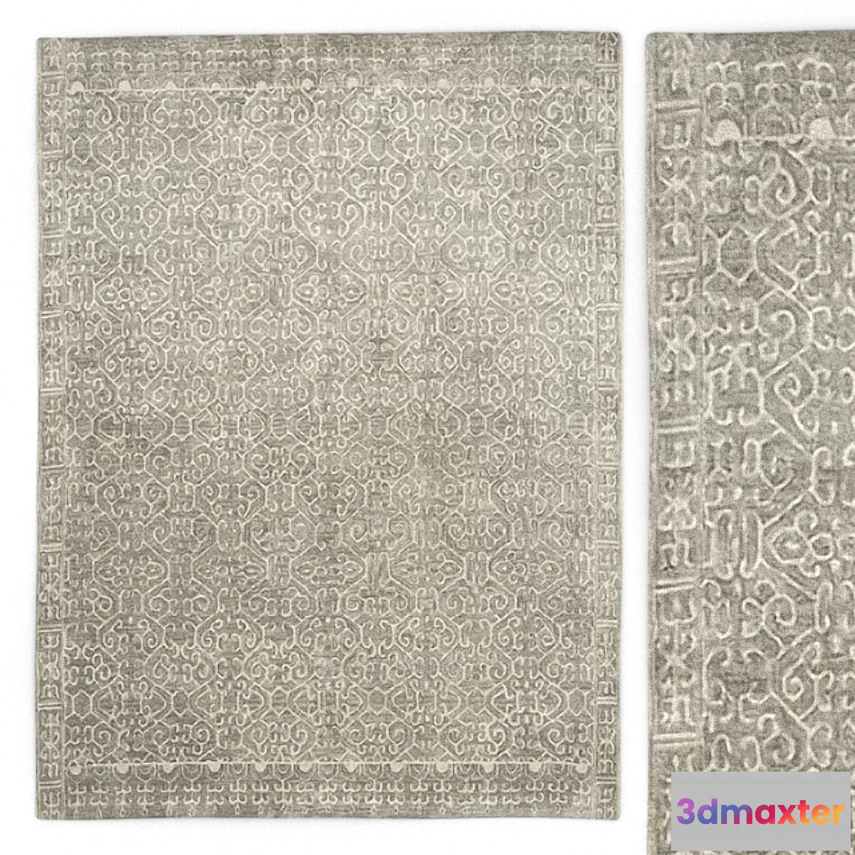 1419662 - Carpet Pottery Barn Luna Tonal Tufted Gray Rug 3D Max