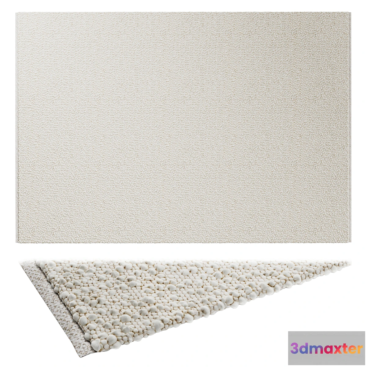 1422622 - Boucle Ivory Rug from The Rug Collection 3D Max