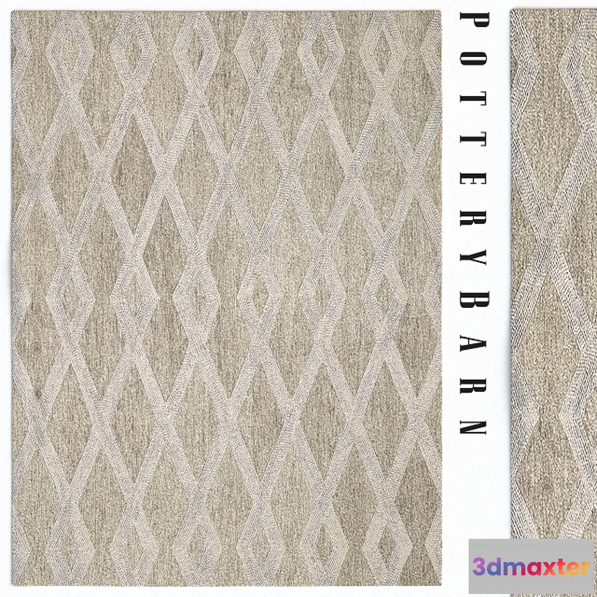 1427236 - Carpet Pottery Barn ChaseTufted Rug 3D Max