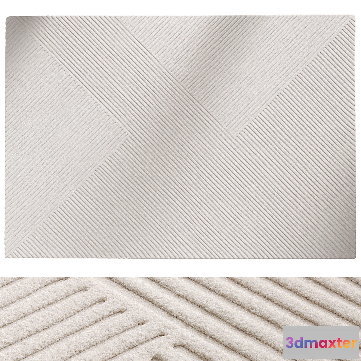 1427344 - Wool Rug Yanis Ivory 3 Benuta 3D Max