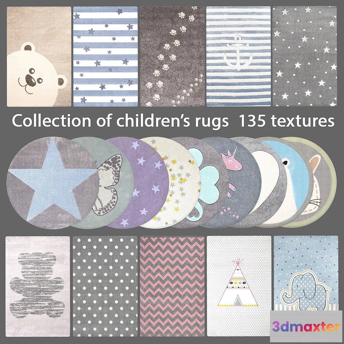 1442970 - Collection of children’s carpets 4 3D Max