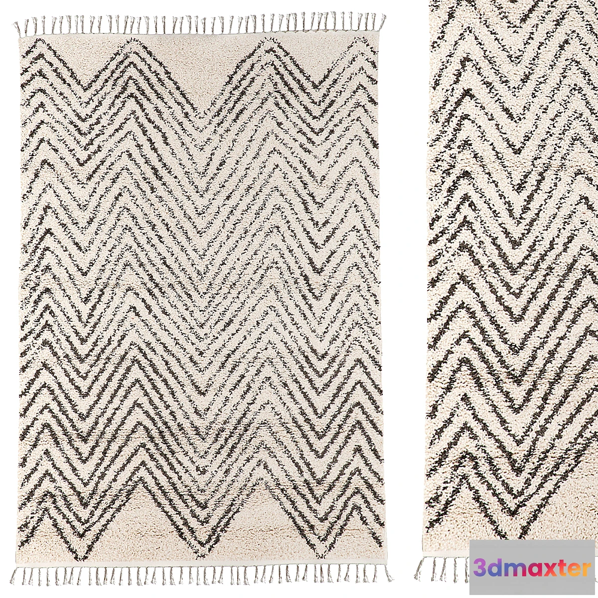 1448996 - Carpet Urban Outfitters Chevron Shag Rug 3D Max