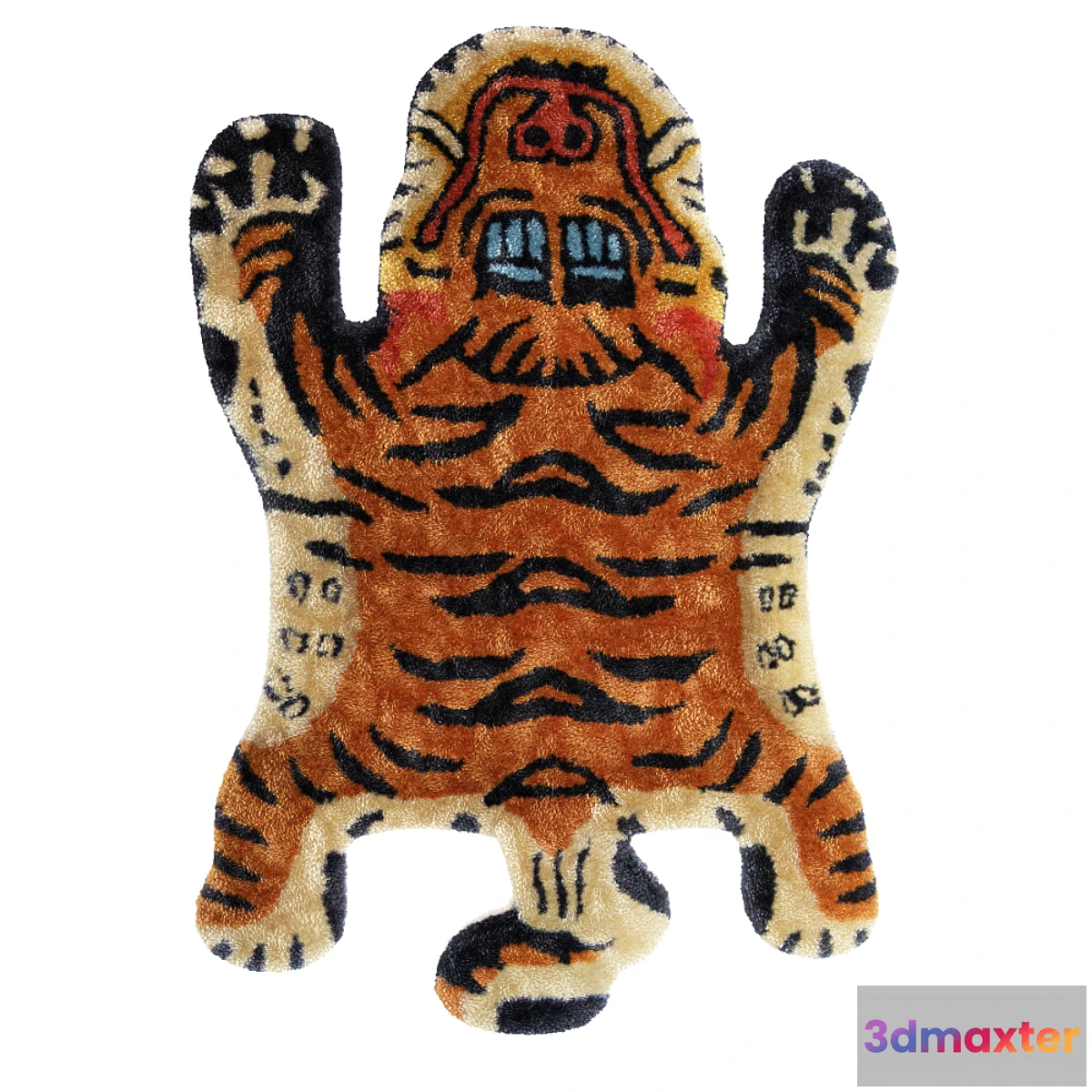1450994 - Vintage Tibetan Tiger Rug 3D Max