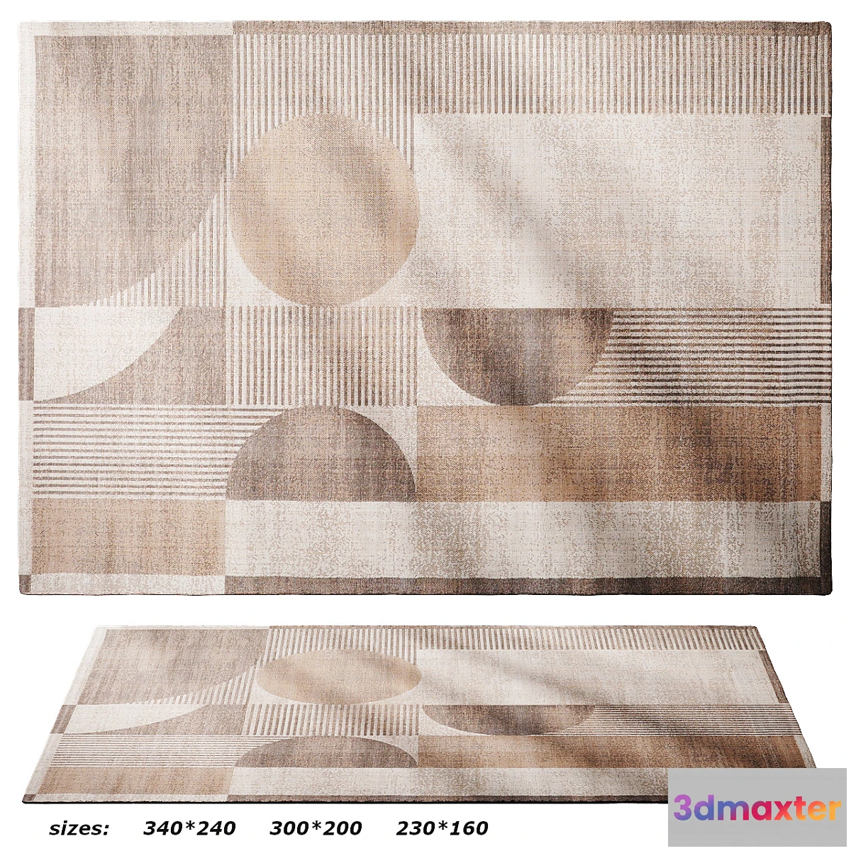 1451788 - Deco - Beige Rug by RUGVISTA 3D Max