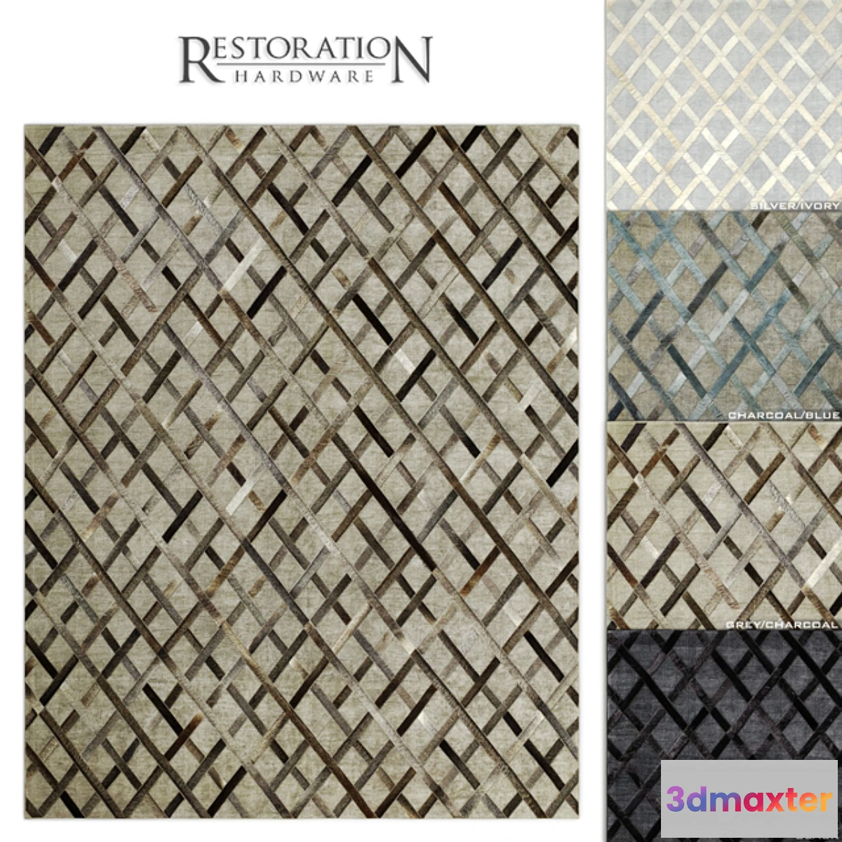 1453052 - Cuero Hide Rug RH 3D Max