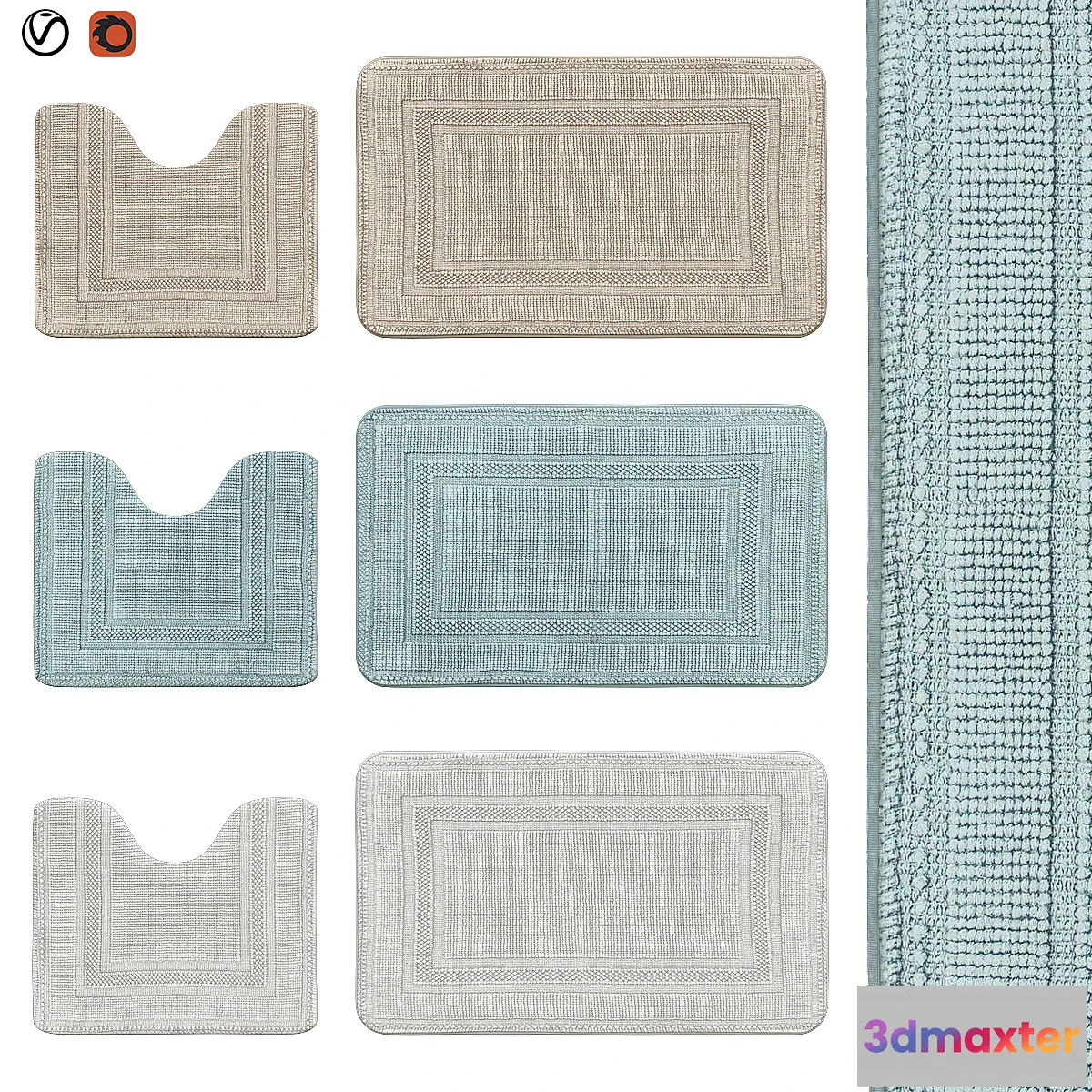 1456360 - bath rugs  35 3D Max