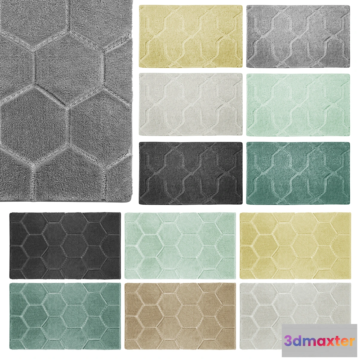 1457982 - Jean Pierre Pearl Drona Bath Mat 3D Max