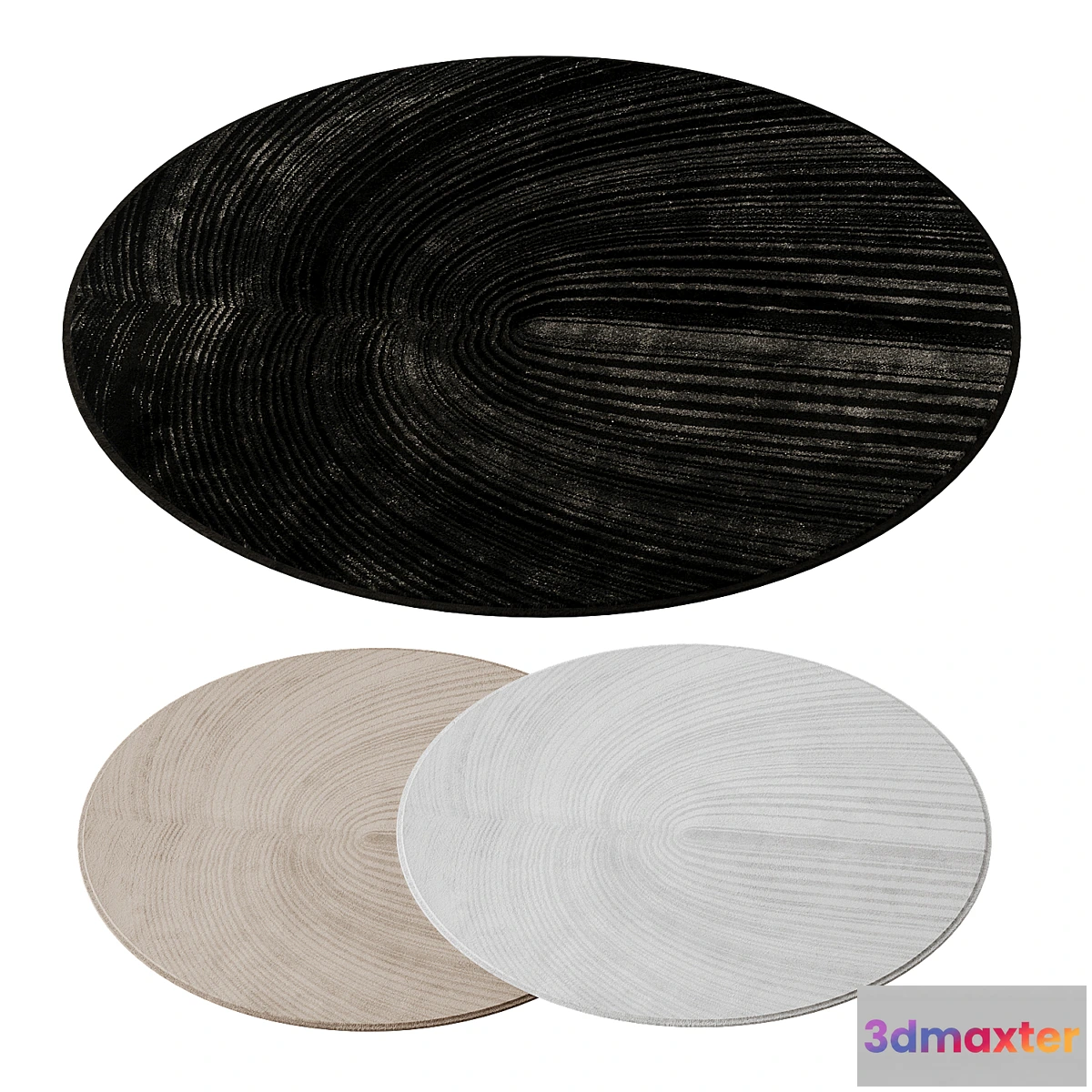 1460400 - Rug Black Circle by ZALI Furniture 3D Max