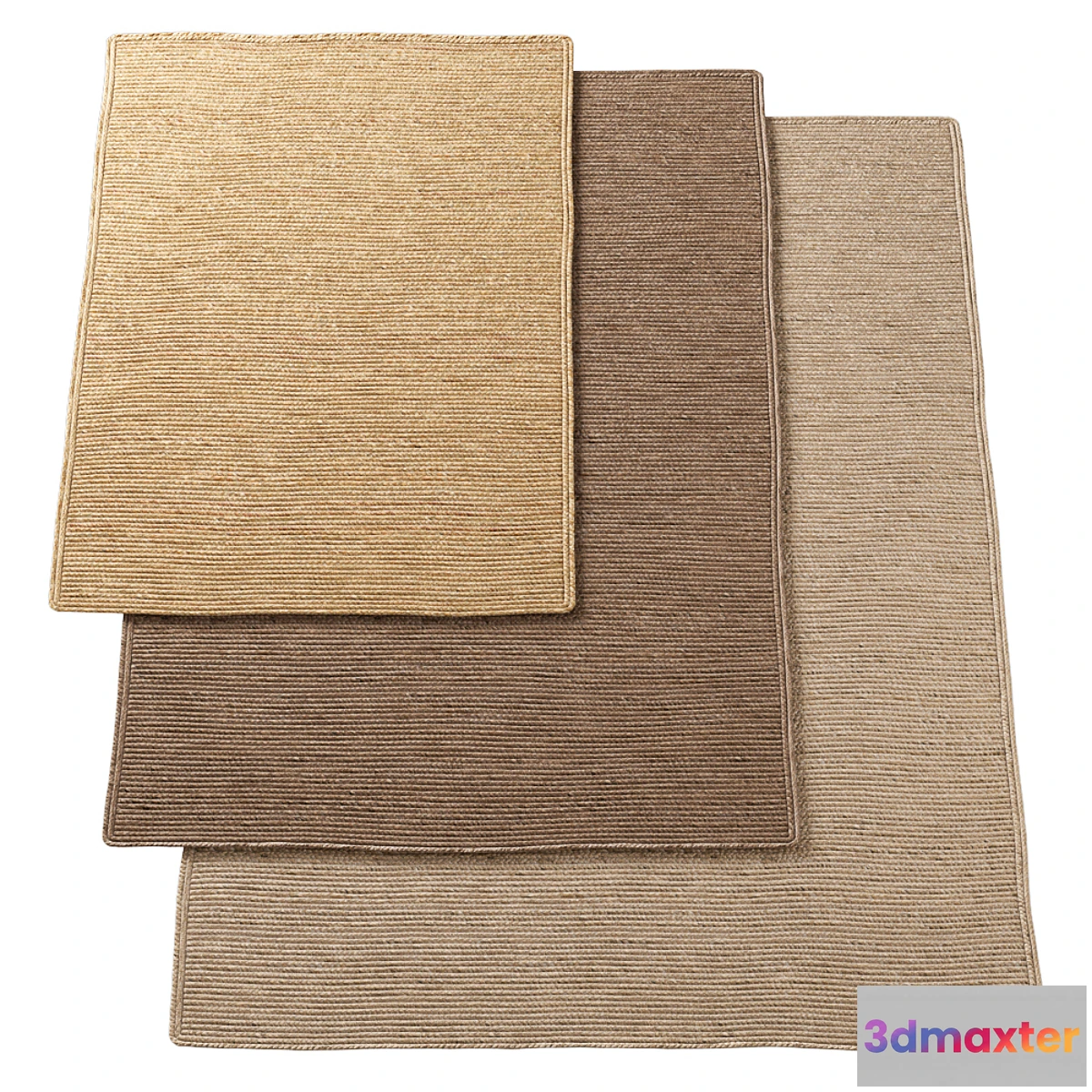 1460784 - Natural Transverse Braided Jute Rug 3D Max