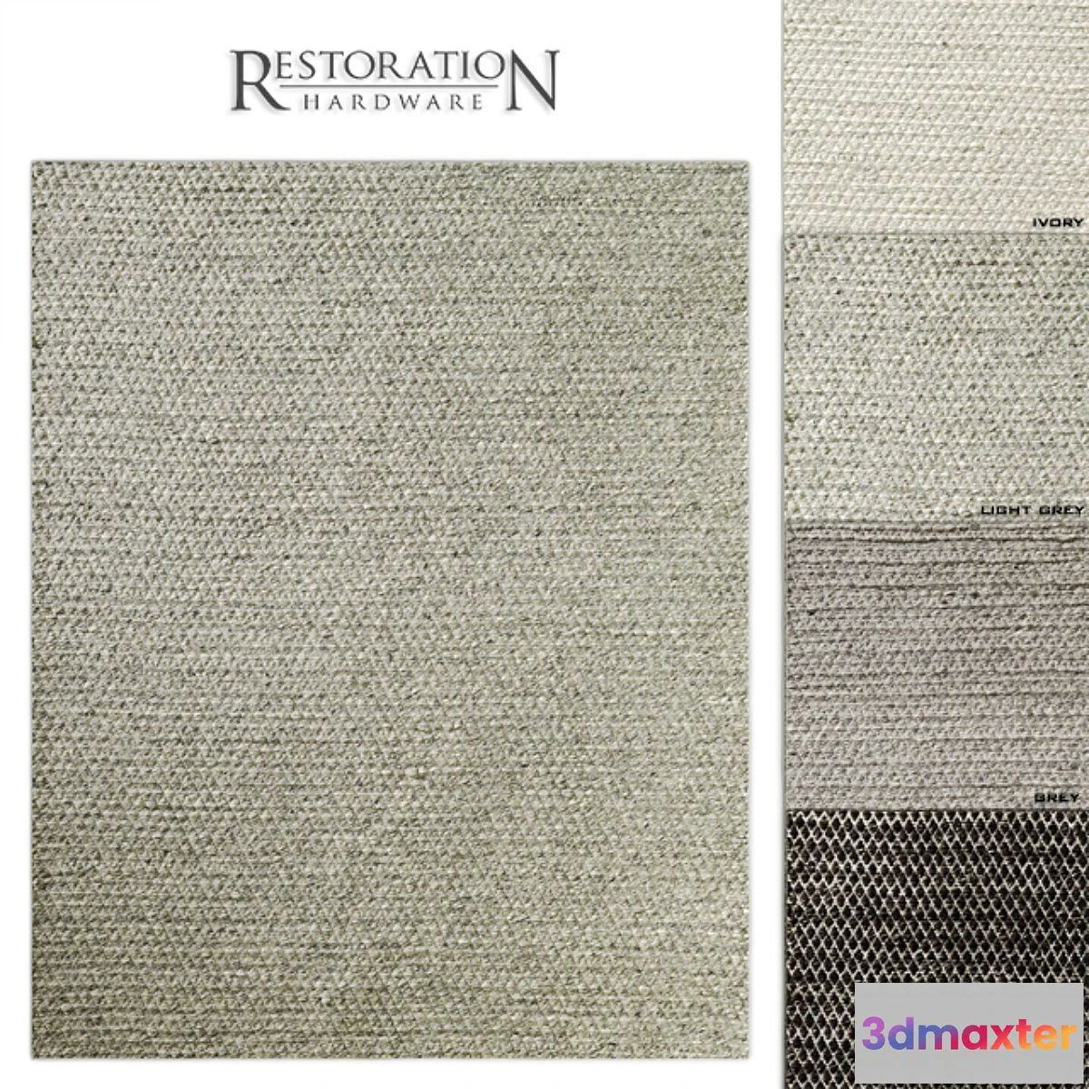 1467452 - RH Chunky Mini-Diamond Wool Rug 3D Max