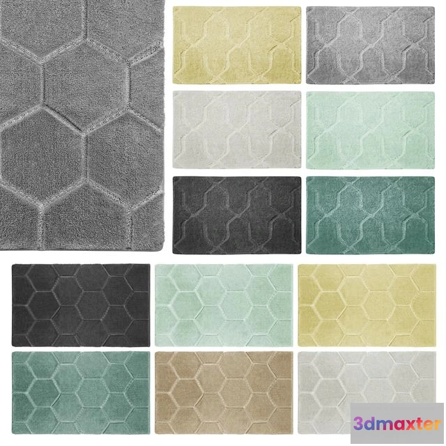 1540293 - Jean Pierre Pearl Drona Bath Mat 3D Max