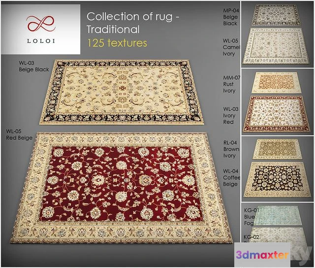 1548519 - Collection of Loloi rugs 3D Max