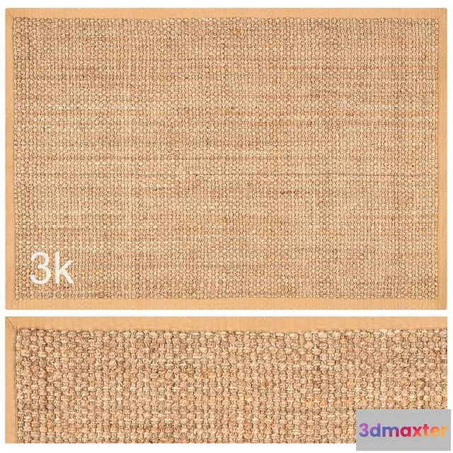 1557439 - Carpet Set 48 Square Braided Jute 3D Max