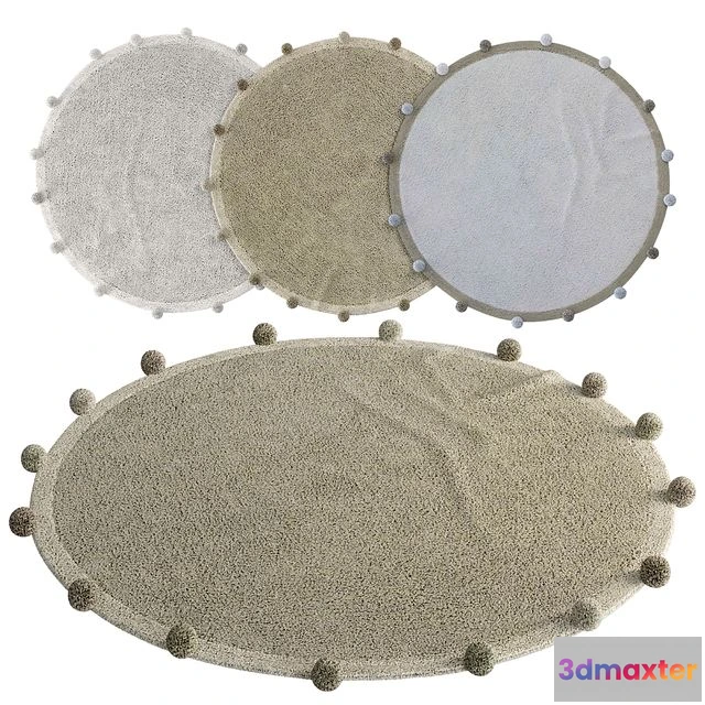 1560212 - Gentle Pom Pom Rug by Lorena Canals 3D Max