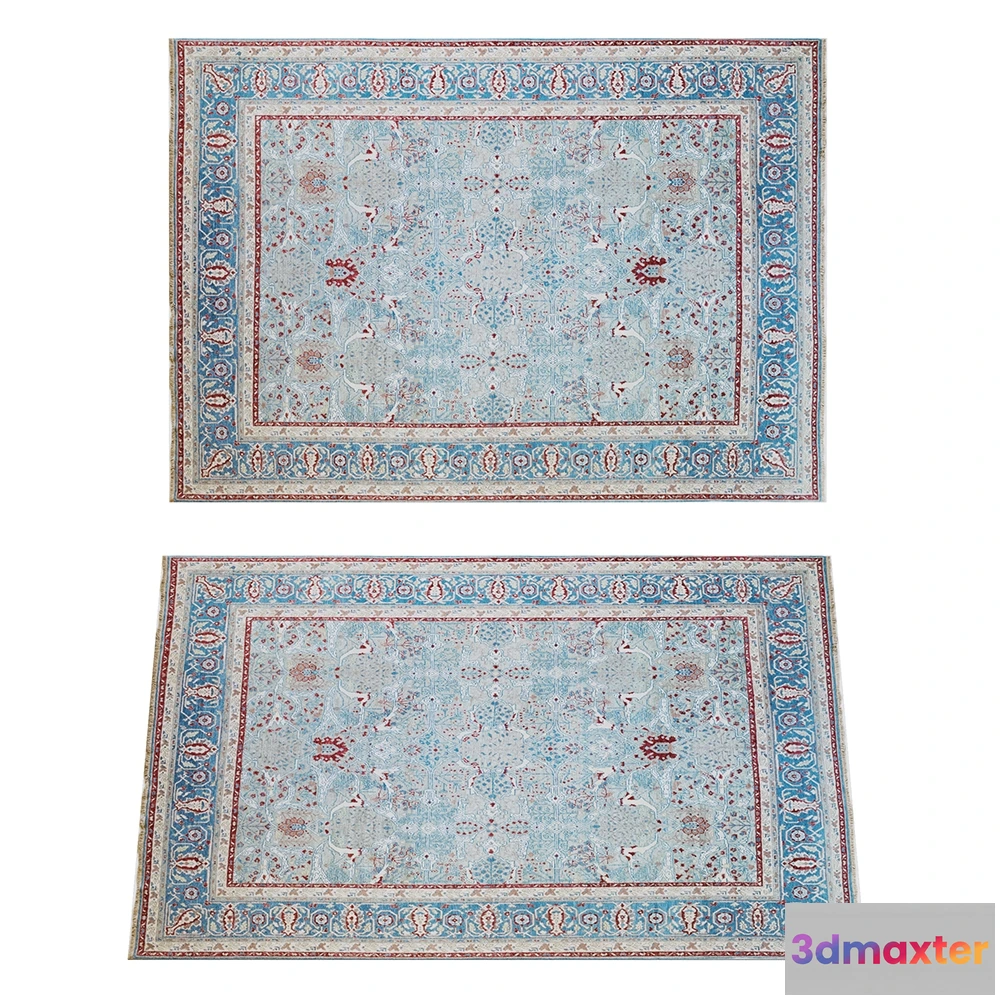 1593718 - Tufenkian Carpets - Mahabad Aqua Ruby 3D Max